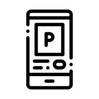 parcheggio applicazione nel Telefono icona vettore schema illustrazione