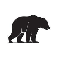 orso icona logo. minimo moderno nero e bianca vettore illustrazione. pulito azienda logo.