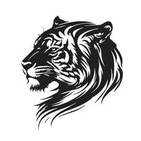 tigre testa minimo vettore icona. isolato predatore illustrazione. portafortuna silhouette di selvaggio animale.