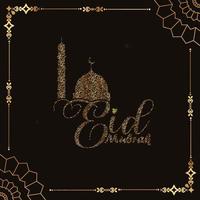 eid mubarak vettore inviare design di oro Arabo parole calligrafia