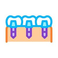 dentale denti impianti biomateriale vettore icona