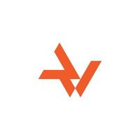 astratto lettera w freccia geometrico logo vettore
