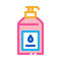 liquido sapone bottiglia icona vettore schema illustrazione
