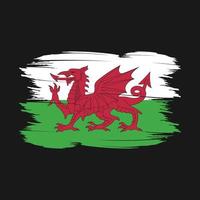 Galles bandiera spazzola vettore illustrazione