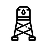 acqua cisterna Torre vettore cartello magro linea icona