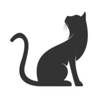 gatto icona logo design vettore