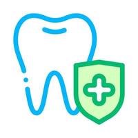 dentista stomatologia dente protezione vettore icona