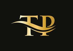 elegante e elegante tp logo design per il tuo azienda. tp lettera logo. tp logo per lusso marchio. vettore