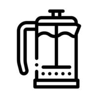 caffè bicchiere pentola icona vettore schema illustrazione