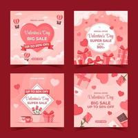 San Valentino giorno vendita sociale media modello vettore