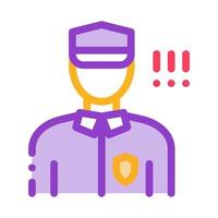poliziotto controllo sicurezza icona vettore schema illustrazione