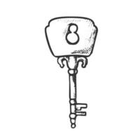 chiave antico decorativo design monocromatico vettore