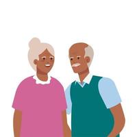 disegno vettoriale avatar nonna e nonno