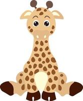 carino cartone animato giraffa. vettore illustrazione isolato su bianca sfondo