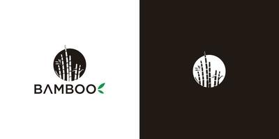minimalista Linea artistica bambù albero logo icona vettore