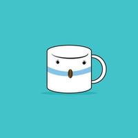 caffè emoji tazza con occhi. kawaii tazza. vettore