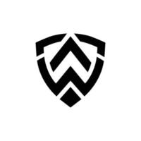 astratto scudo lettera w per il tuo migliore attività commerciale simbolo vettore