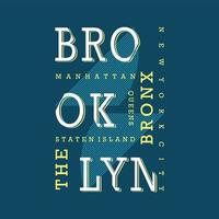 brooklyn nuovo York città grafico t camicia Stampa, tipografia vettore