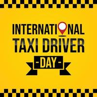 internazionale Taxi autista giorno modello design vettore