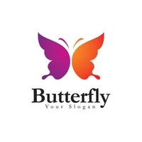 farfalla logo design modello vettore illustrazione