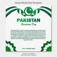contento Pakistan risoluzione giorno piazza sociale media inviare modello instagram vettore illustrazione design