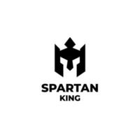 spartano re logo design vettore illustrazione