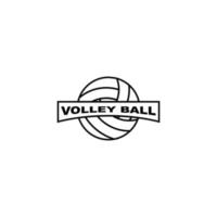 volley palla logo design vettore illustrazione