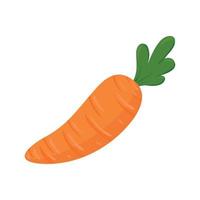fresco carota verdura nel bianca sfondo vettore