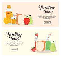 bandiera di frutta e salutare cibo vettore