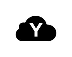 lettera y nube logo design vettore modello