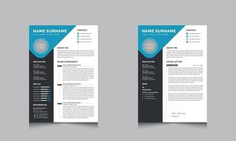 vettore professionale creativo CV curriculum vitae modello design e copertina lettera