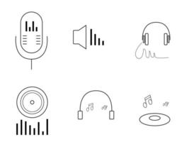 Audio icona vettore illustrazione piatto design