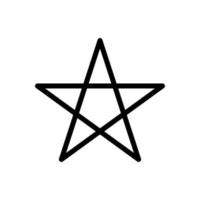 pentagramma, cinque appuntito stella icona nel linea stile design isolato su bianca sfondo. modificabile ictus. vettore