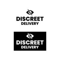 discreto consegna confezione shopping prodotti sensibile icona etichetta cartello design vettore