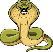 cobra serpente cartone animato portafortuna personaggio vettore