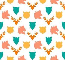 seamless pattern di fauna selvatica vettore