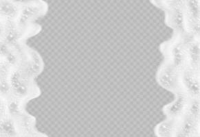 sapone schiuma con bolle superiore Visualizza isolato su trasparente sfondo. vettore