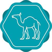 bellissimo cammello linea vettore icona