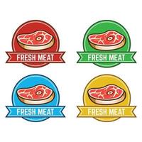 bistecca etichette, icona progettato per bistecca, griglia, bbq case e ristoranti. vettore illustrazione isolato su bianca sfondo