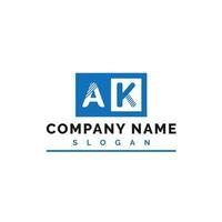 ak logo design. ak lettera logo icona vettore illustrazione - vettore