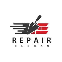 veloce casa riparazione e servizio logo modello, mattone design illustrazione vettore