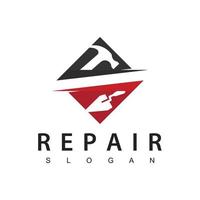 casa riparazione e servizio logo modello, mattone design illustrazione vettore