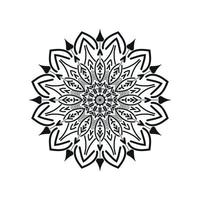 nero e bianca fiore mandala arte vettore