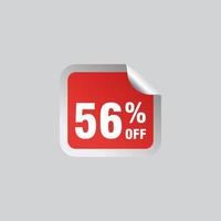 56 sconto, i saldi vettore badge per etichette, , adesivi, striscioni, tag, ragnatela adesivi, nuovo offerta. sconto origami cartello striscione.