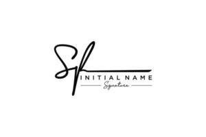 iniziale sf firma logo modello vettore. mano disegnato calligrafia lettering vettore illustrazione.