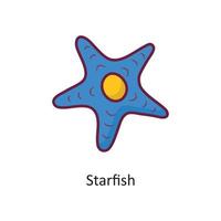 stella marina vettore pieno schema icona design illustrazione. vacanza simbolo su bianca sfondo eps 10 file