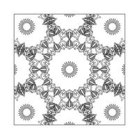 cornice disegnata a mano con mandala. decorazione in ornamenti etnici orientali doodle. vettore