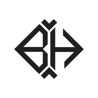 bh lettera logo design.bh creativo iniziale bh lettera logo design . bh creativo iniziali lettera logo concetto. vettore