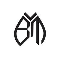 bm lettera logo design.bm creativo iniziale bm lettera logo design . bm creativo iniziali lettera logo concetto. vettore