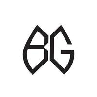 bg lettera logo design.bg creativo iniziale bg lettera logo design . bg creativo iniziali lettera logo concetto. vettore